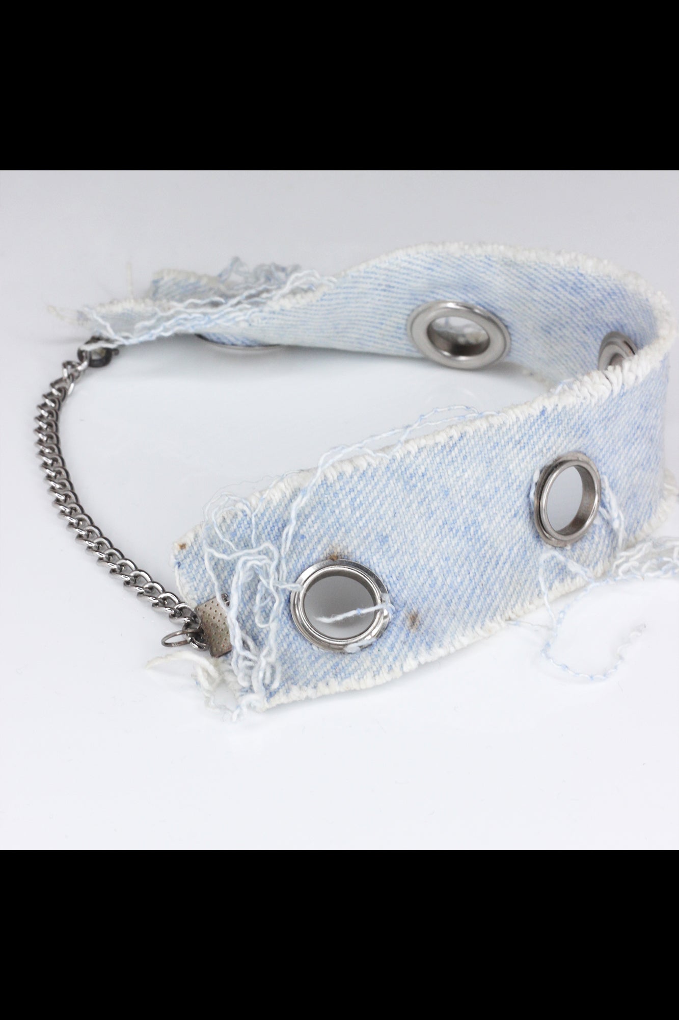 Denim Grommet Choker