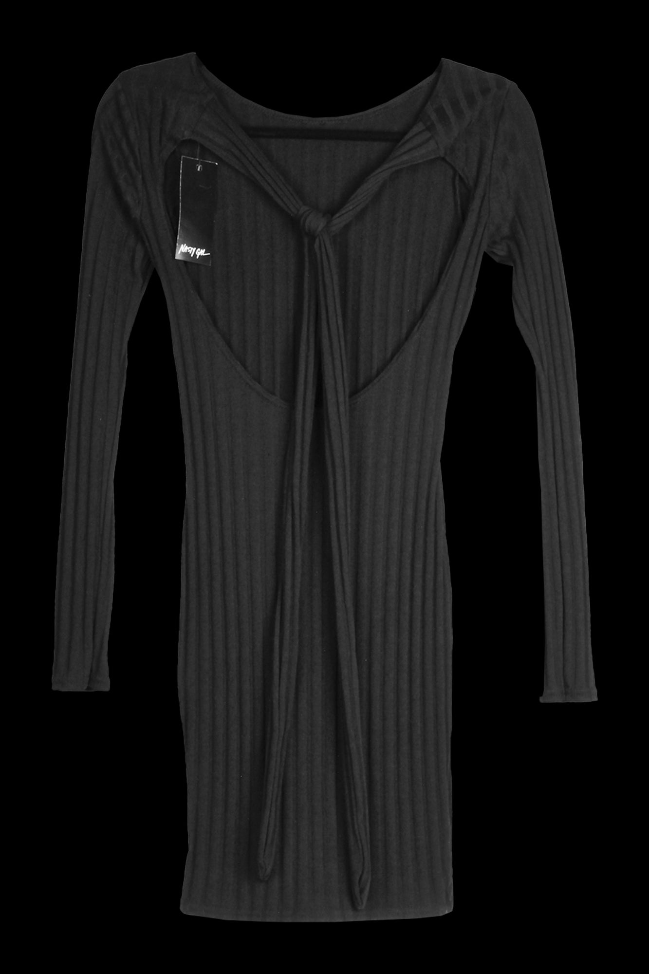 nasty gal ribbed dress boohoo Women's Maternity Rib Round Neck Flared Sleeve Column Maxi Dress
