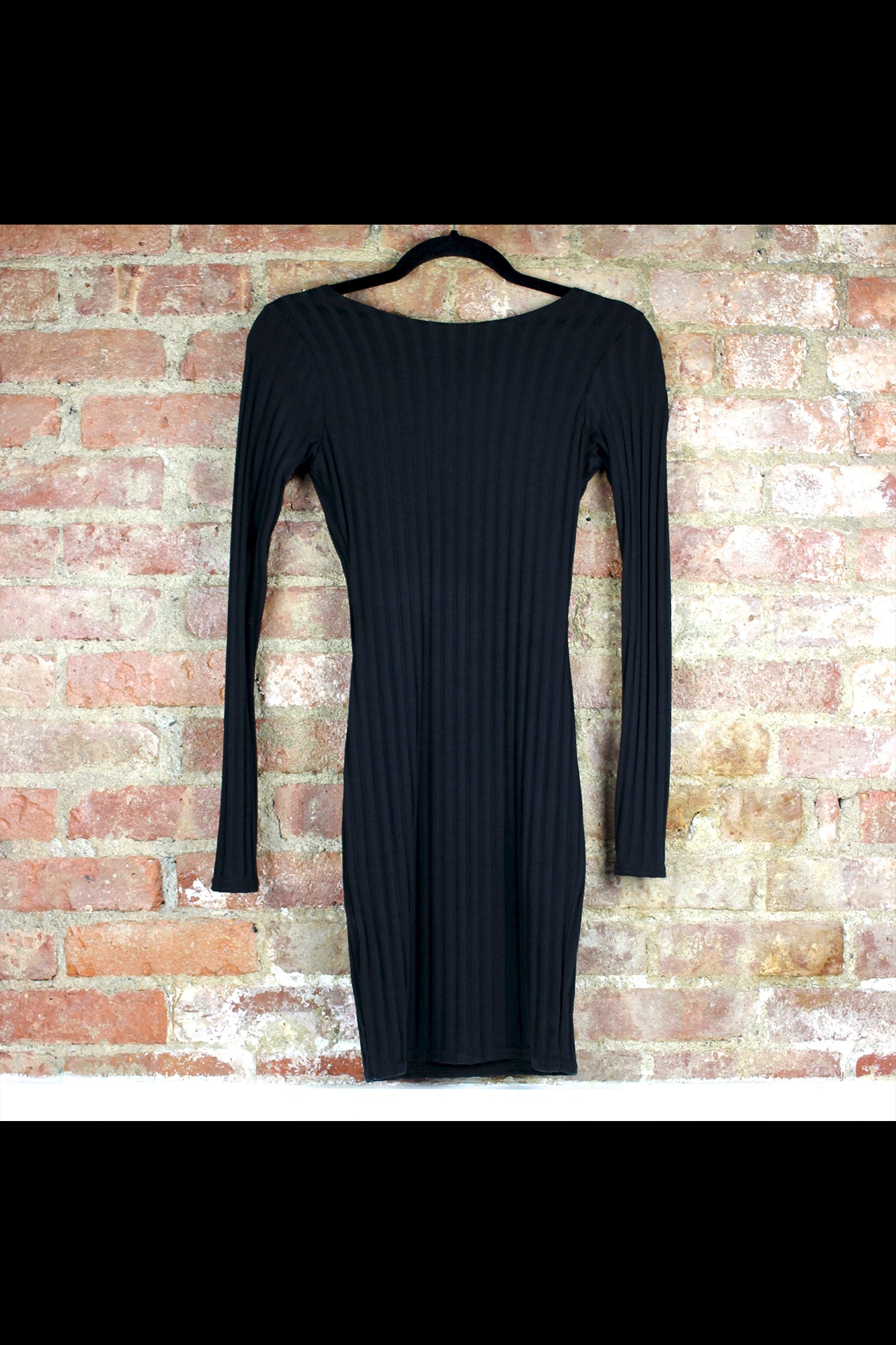 nasty gal ribbed dress Nasty Gal Womens Brown Go For Knit Ribbed Contour Bodycon Dress Sz 4 - NEW